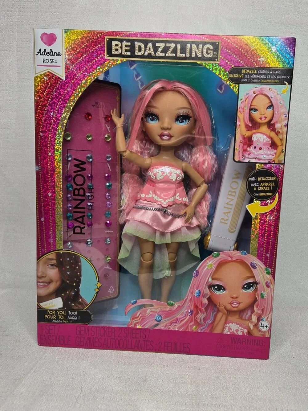 Rainbow High Be Dazzling ADELINE ROSE Fashion Doll with bedazzling tool New